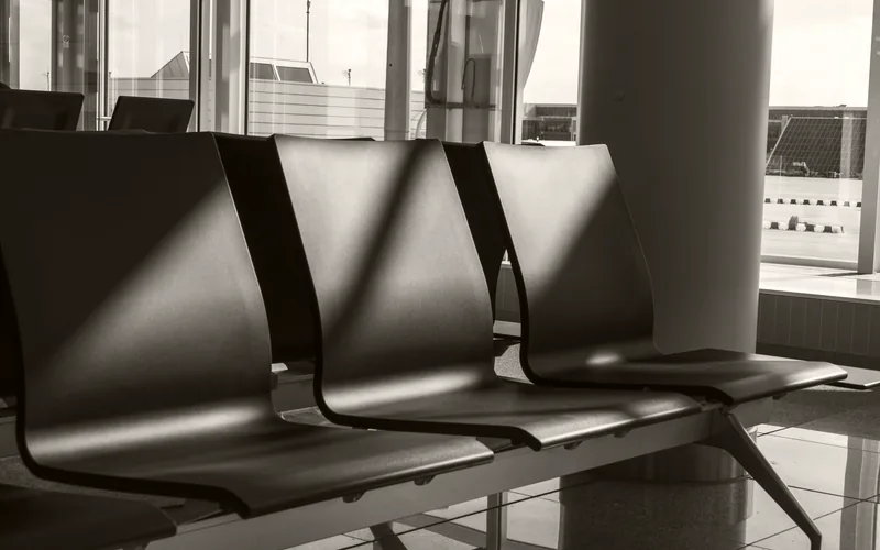 Empty chairs in a waiting room