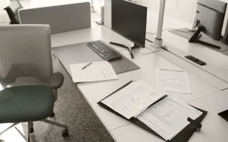 Documents and a pen on a desk