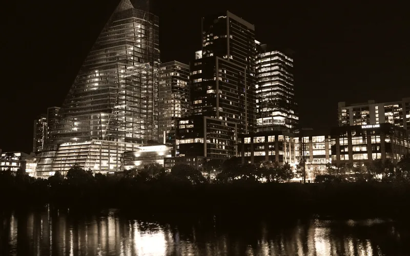 City lights at night