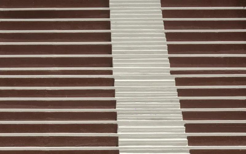 A repeating pattern of identical shapes